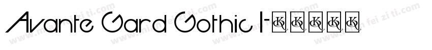 Avante Gard Gothic I字体转换